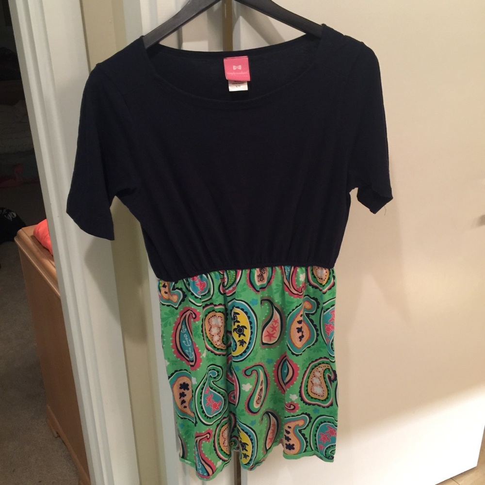 Simply Southern Navy paisley sleeve dress XL 2XL